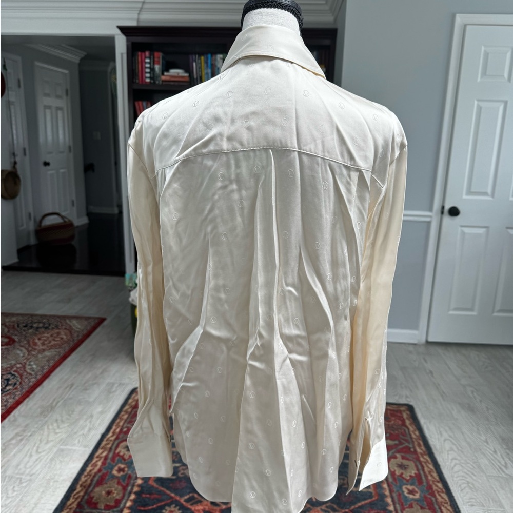 Vince Cream Button-Up Blouse